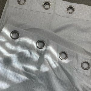 White Textured Curtains